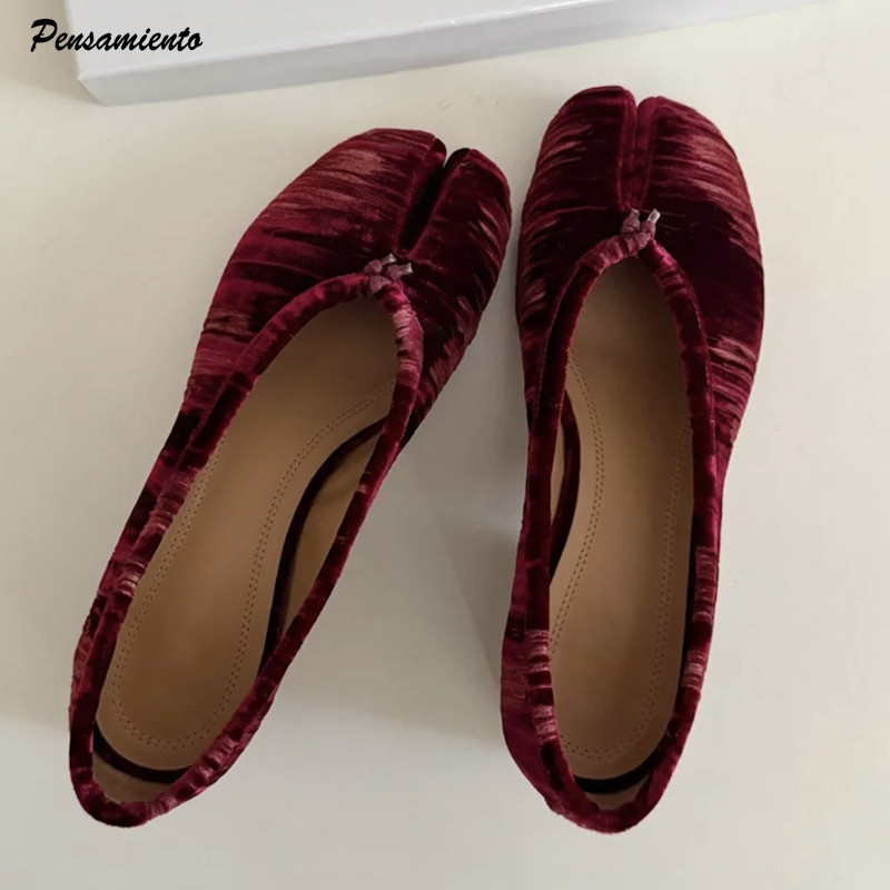 Vintage Fashion Style - Fashion Pleated Designer Flannel Split toe