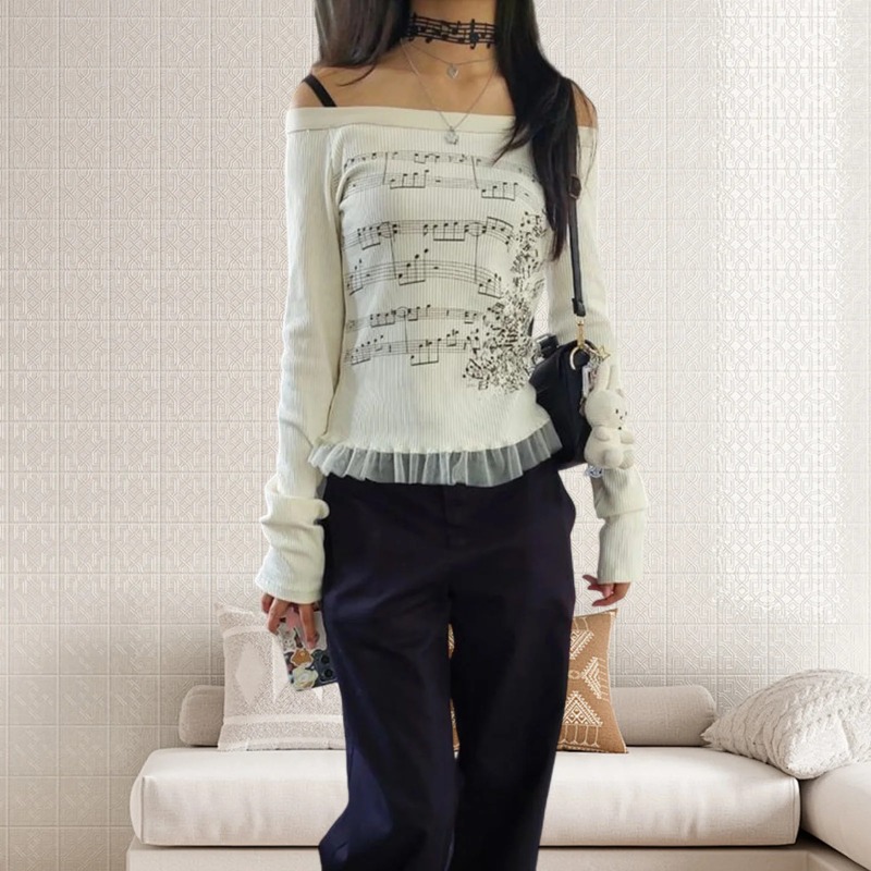 Retro Vintage Korean Fashion - Autumn Y2K Harajuku Retro T-Shirts for