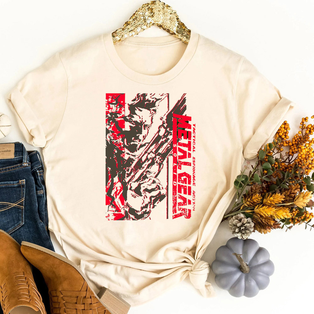 Retro Vintage Korean Fashion - Metal Gear Solid tshirt teen cutecore
