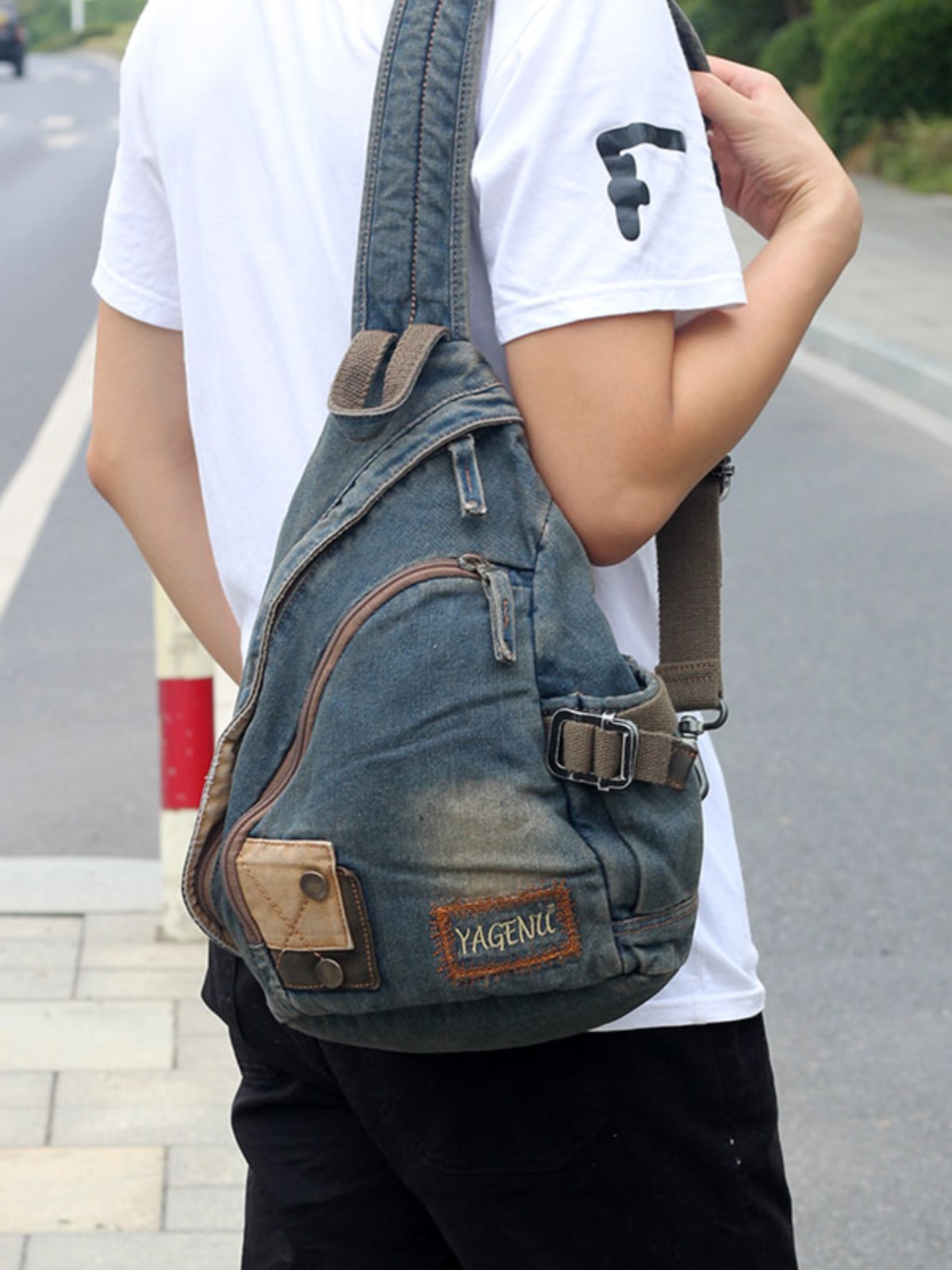 Retro Denim Crossbody Bag Unis - Retro Vintage Korean Fashion ulasan dan harga