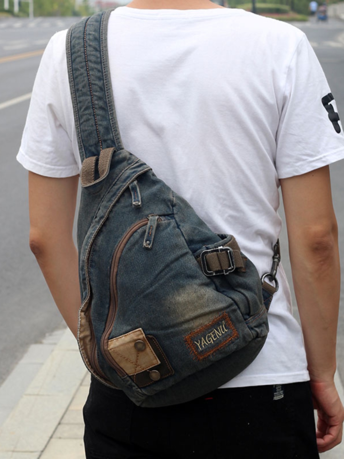 Retro Denim Crossbody Bag Unis - Retro Vintage Korean Fashion ulasan dan harga