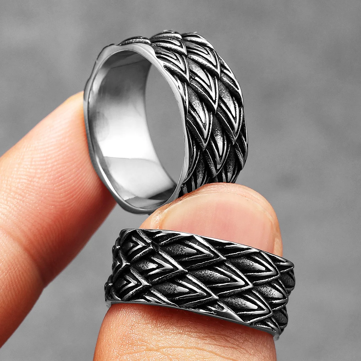 Unique Eagle Feather Men Rings - Vintage Fashion Newtown ulasan dan harga