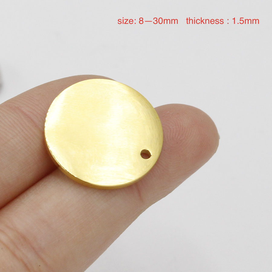 50pcs 8-30mm Gold Color Mirror - Vintage Fashion Tags ulasan dan harga