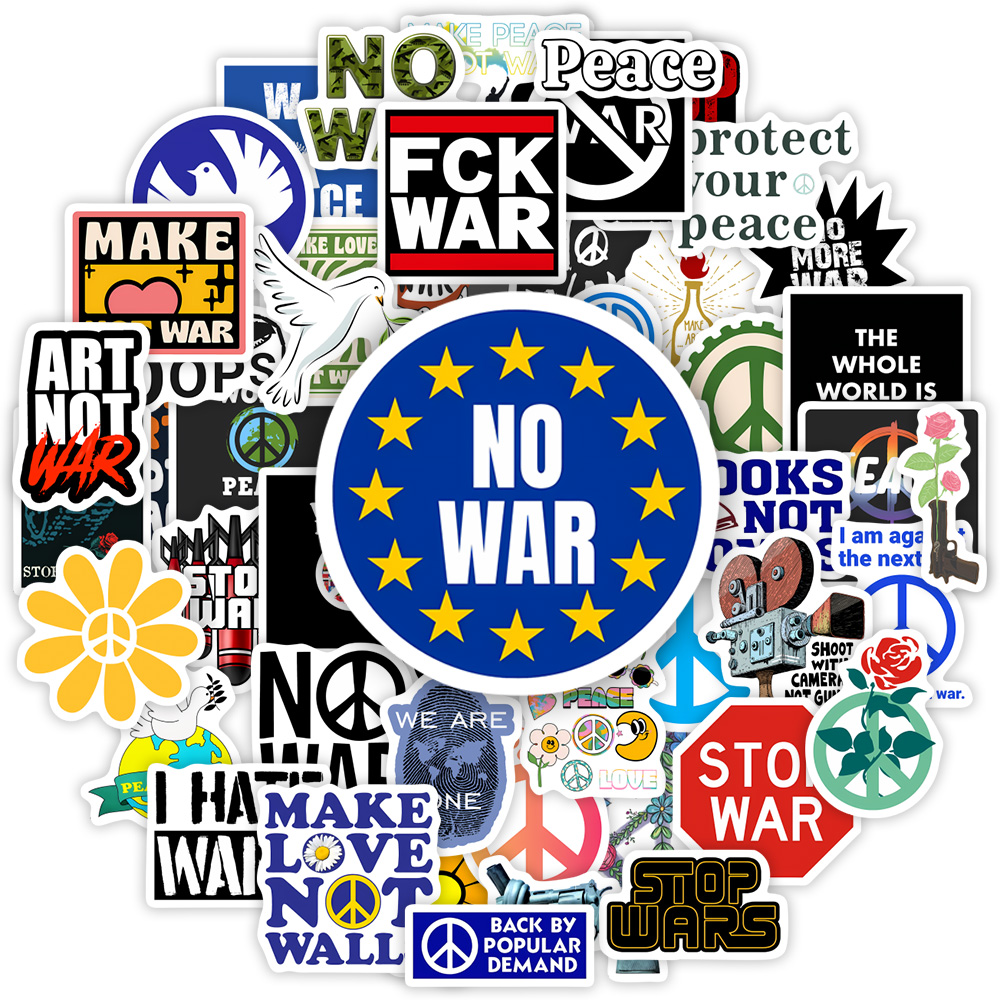 Anti War Stop War Stickers Pea - Vintage Fashion Magazines ulasan dan harga