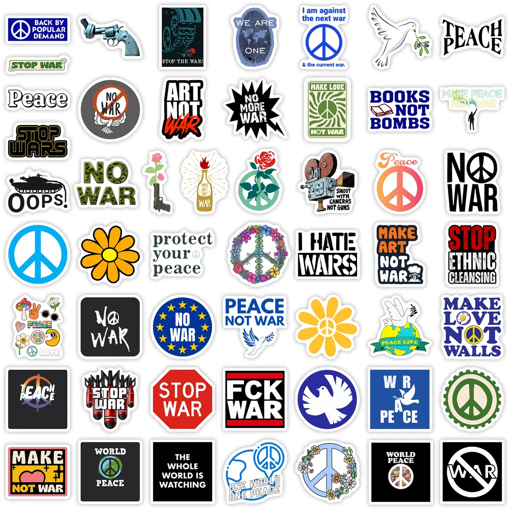 Anti War Stop War Stickers Pea - Vintage Fashion Magazines ulasan dan harga