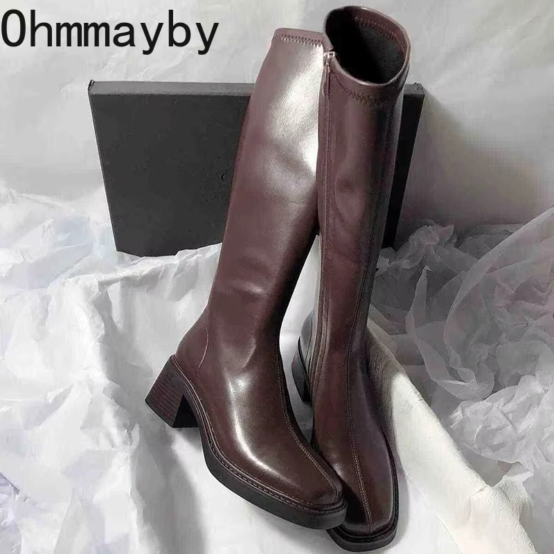 Vintage Thick Heel Women Knee  - Vintage Fashion Style ulasan dan harga