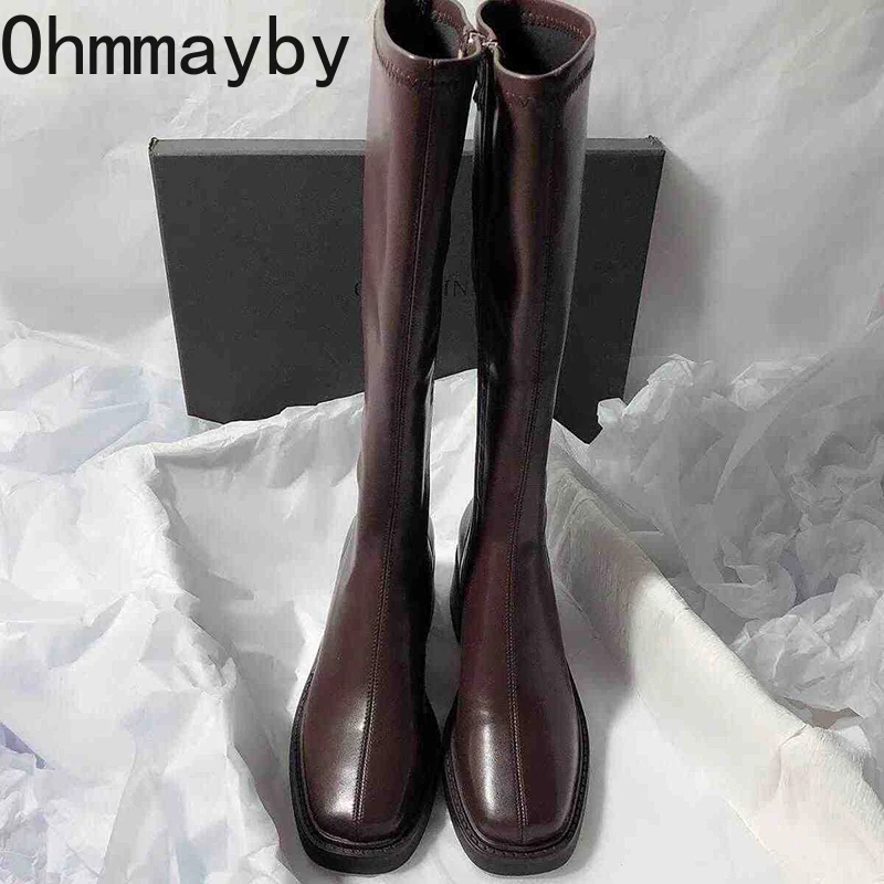 Vintage Thick Heel Women Knee  - Vintage Fashion Style ulasan dan harga