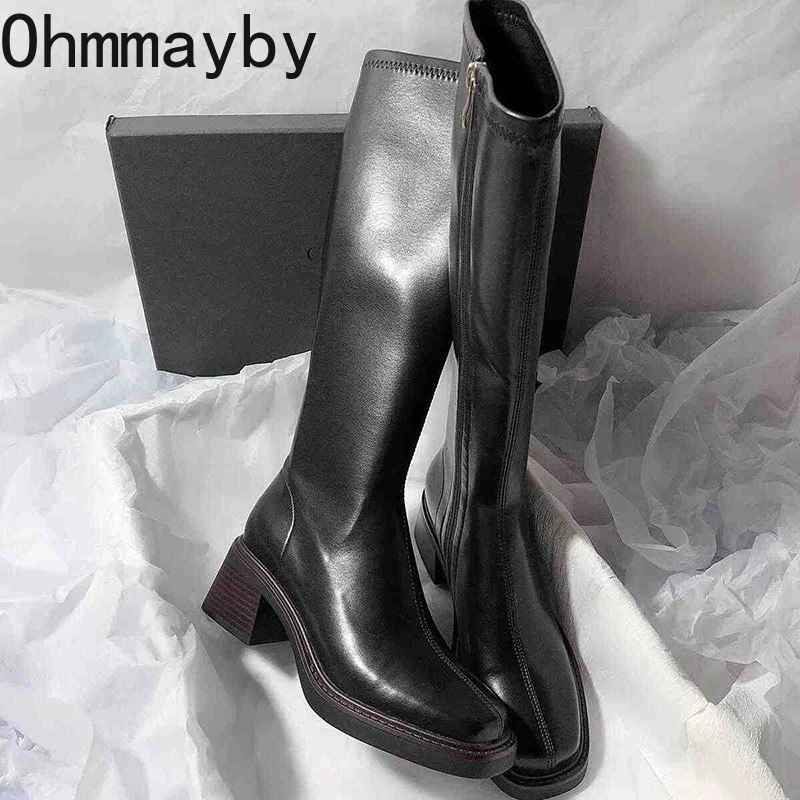 Vintage Thick Heel Women Knee  - Vintage Fashion Style ulasan dan harga