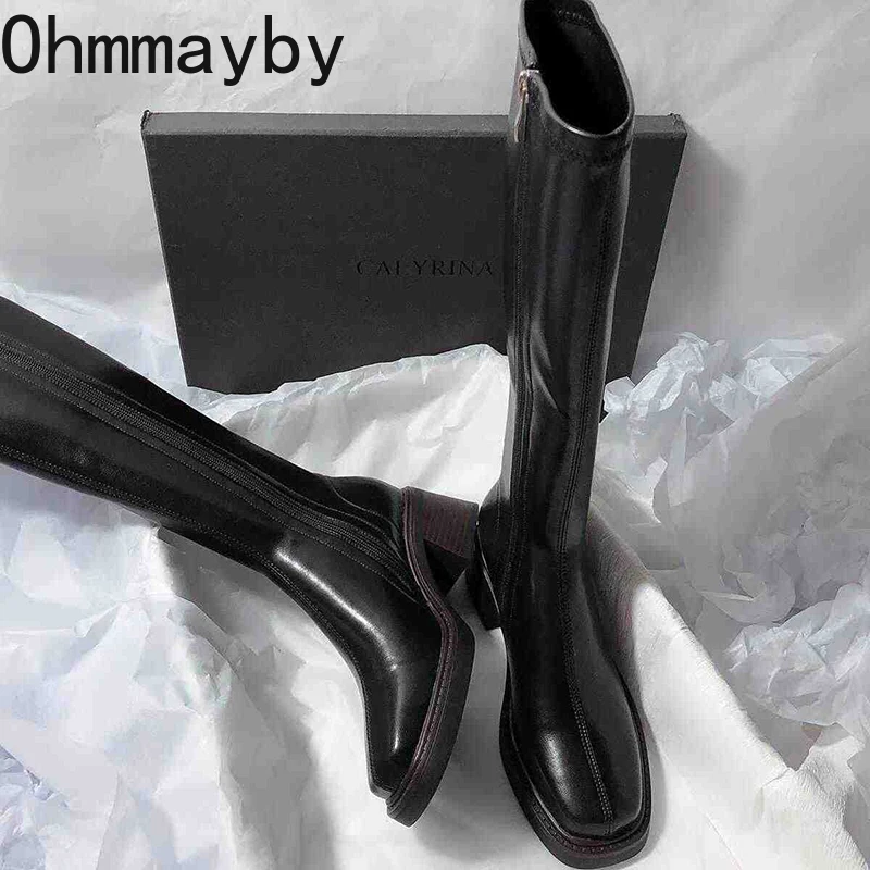 Vintage Thick Heel Women Knee  - Vintage Fashion Style ulasan dan harga