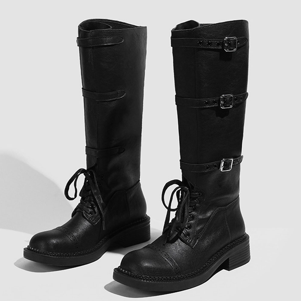 Women's Knee High Boots Vintag - Vintage Fashion Style ulasan dan harga