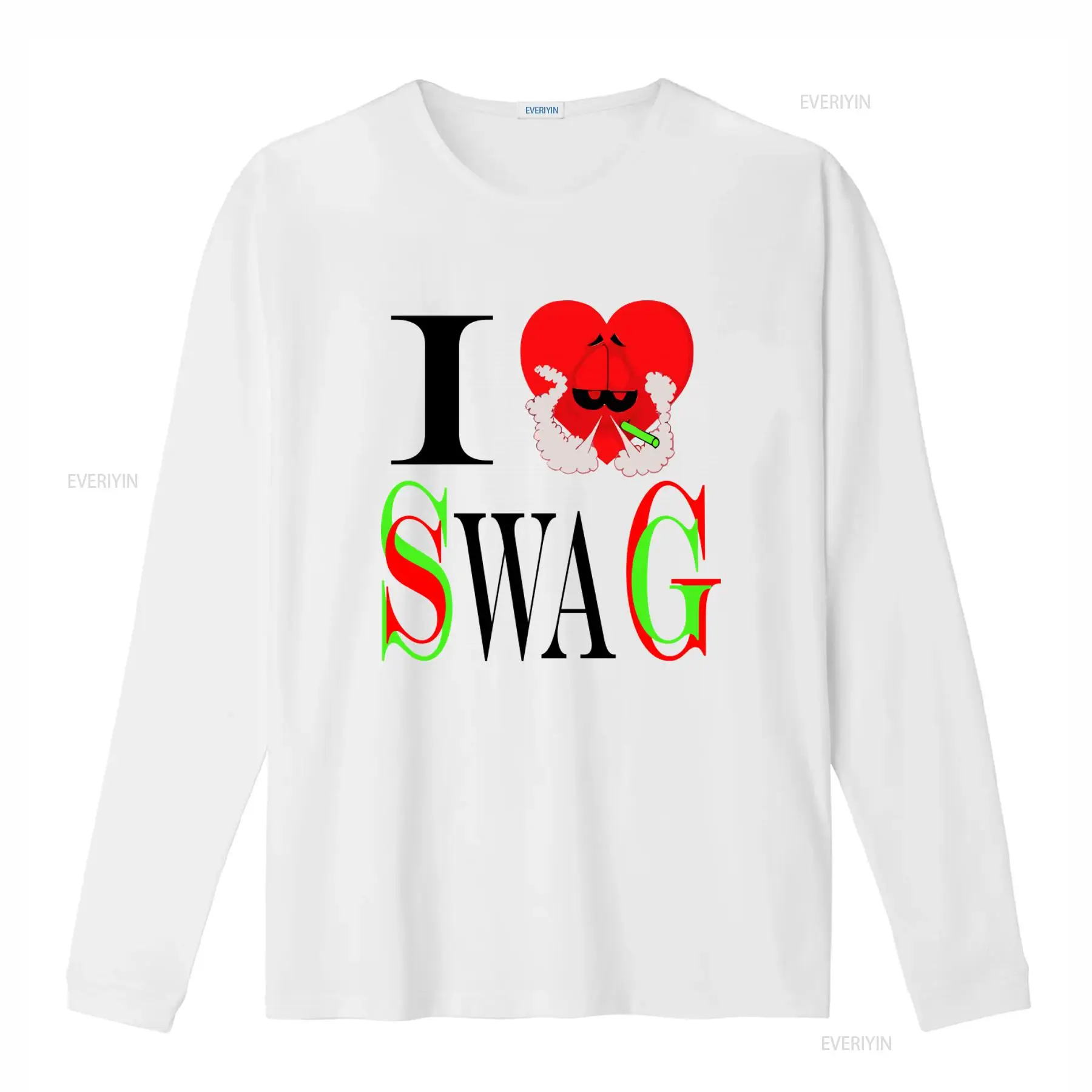 I Swag Heart Print T shirt Ret - Vintage Fashion Looks ulasan dan harga