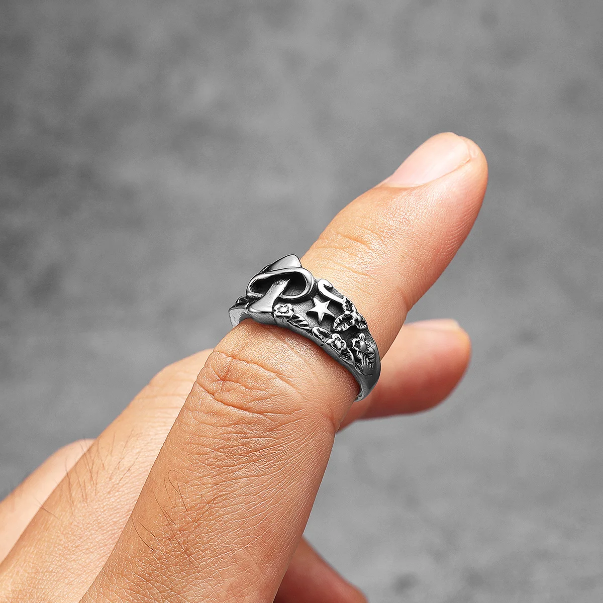 Mushroom Star Men Rings Stainl - Vintage Fashion Newtown ulasan dan harga