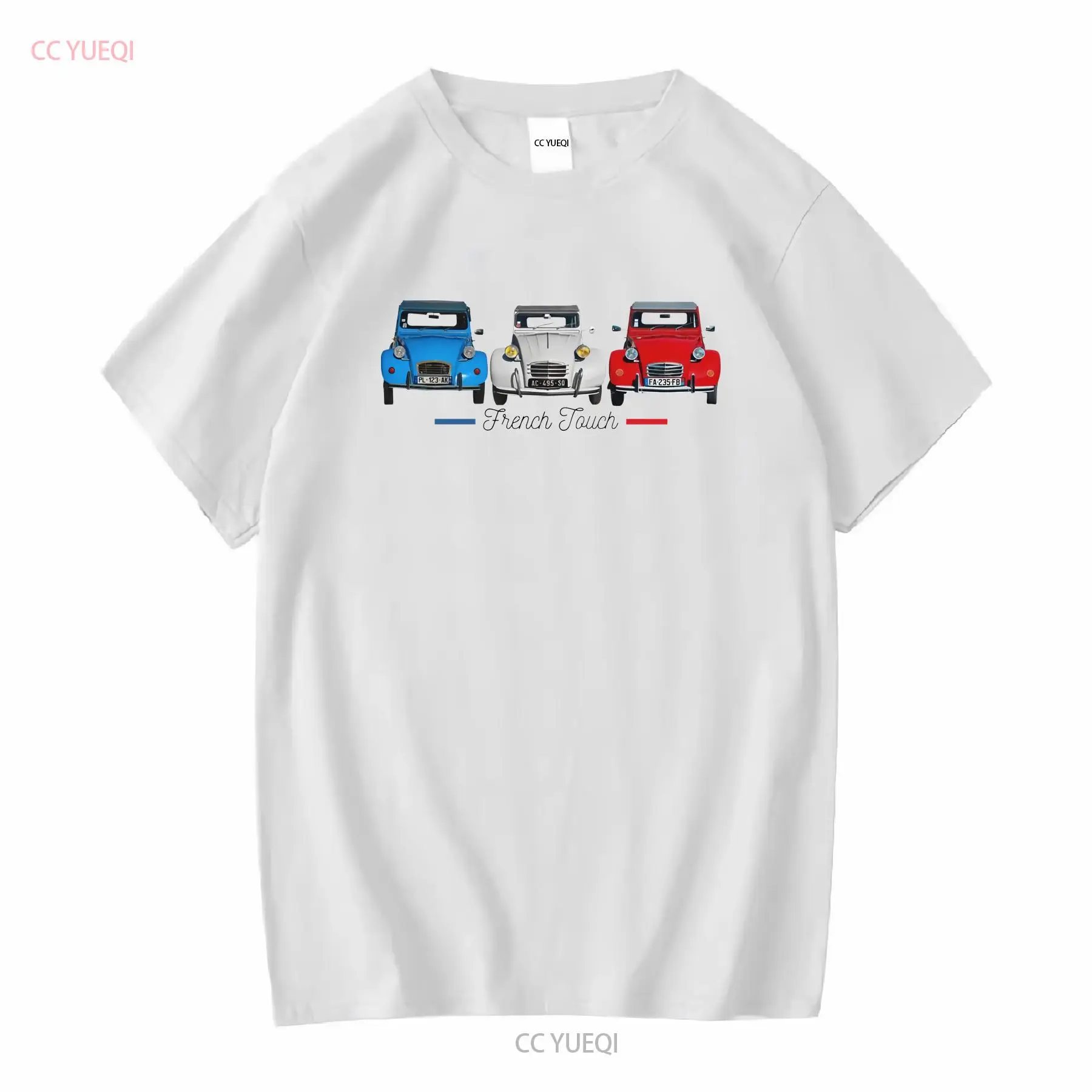 Two horses 2 CV T Shirt cotton - French Vintage Fashion ulasan dan harga