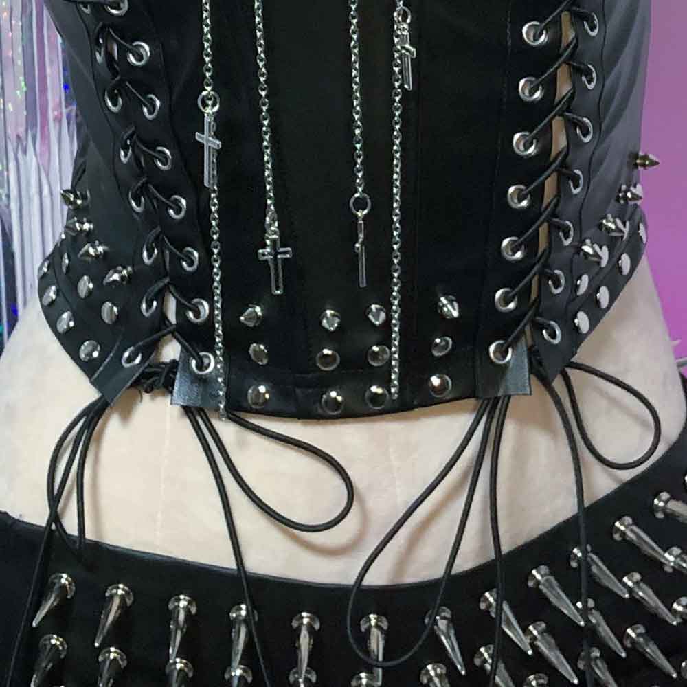 Studded Rivet Grunge Vintage E - Vintage Fashion Revival ulasan dan harga