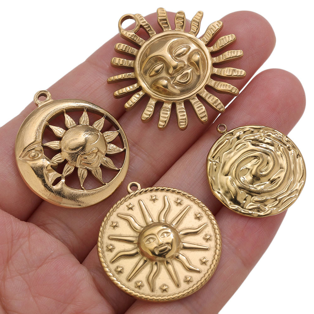 5pcs PVD Gold Charms Stainless - Vintage Fashion Earrings ulasan dan harga