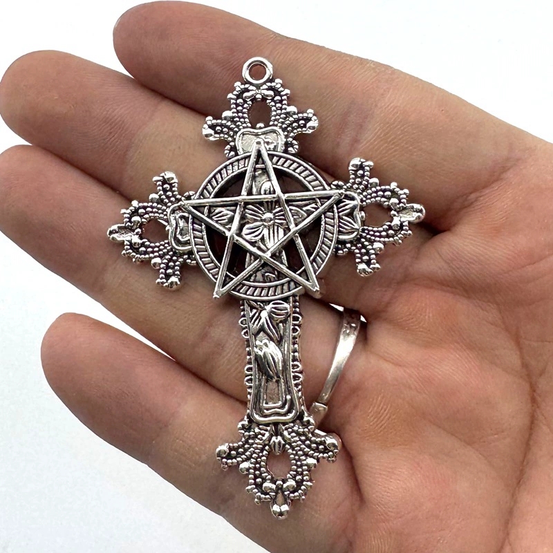 2pcs 30x15mm Gothic Big Cross  - Vintage Fashion Words ulasan dan harga