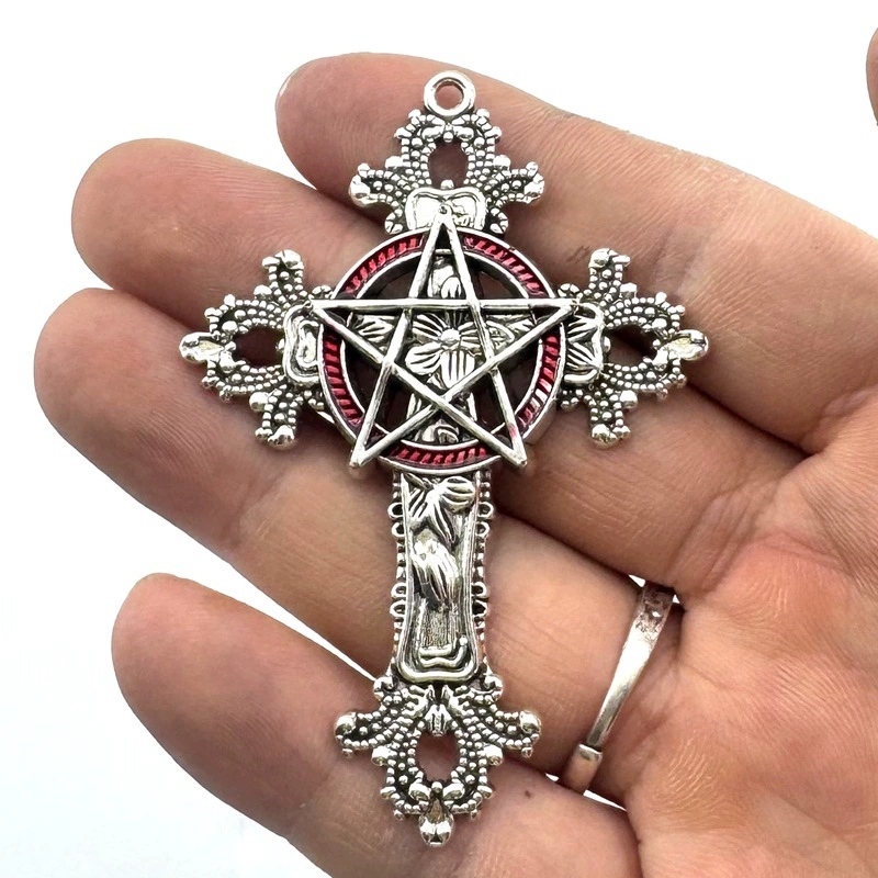 2pcs 30x15mm Gothic Big Cross  - Vintage Fashion Words ulasan dan harga