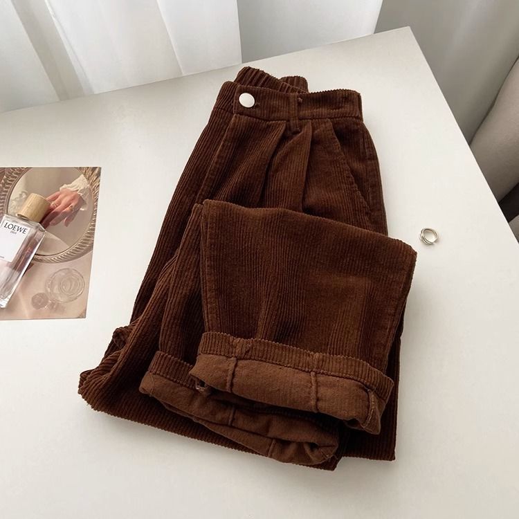 Retro High Waist Corduroy Pant - Retro Vintage Korean Fashion ulasan dan harga