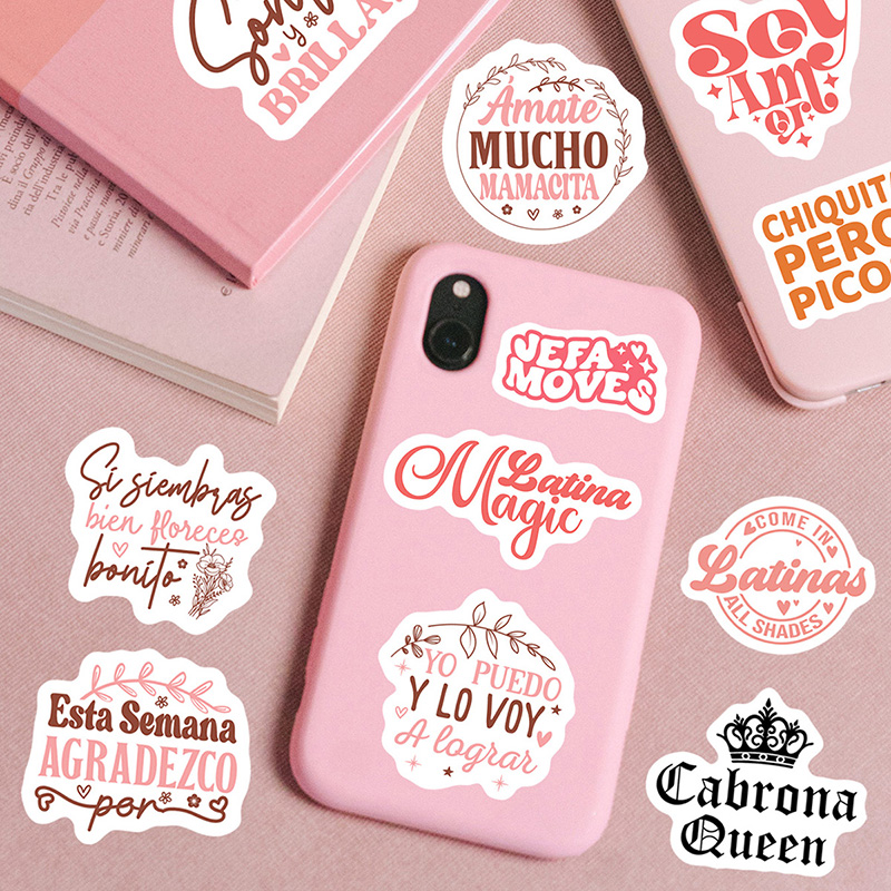 48pcs Latina Positive Quote St - Vintage Fashion Magazines ulasan dan harga