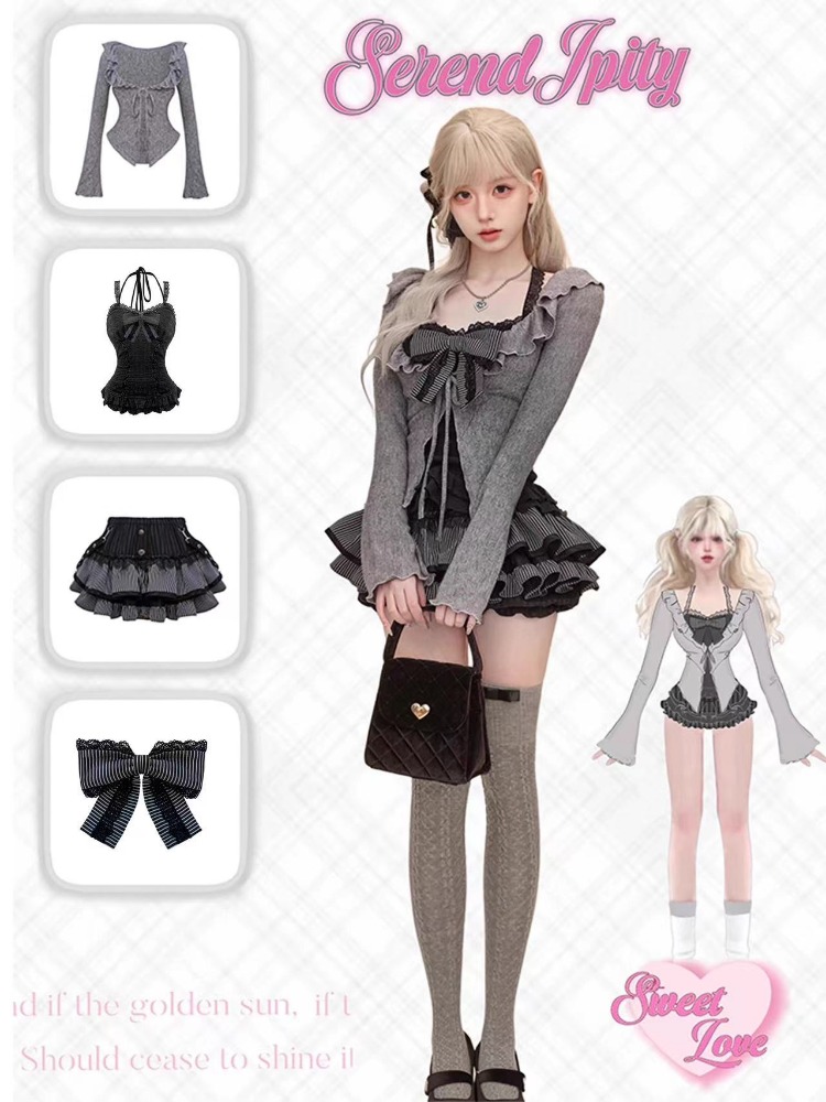 Gothic Y2k Vintage Preppy Styl - Vintage Fashion Outfit ulasan dan harga