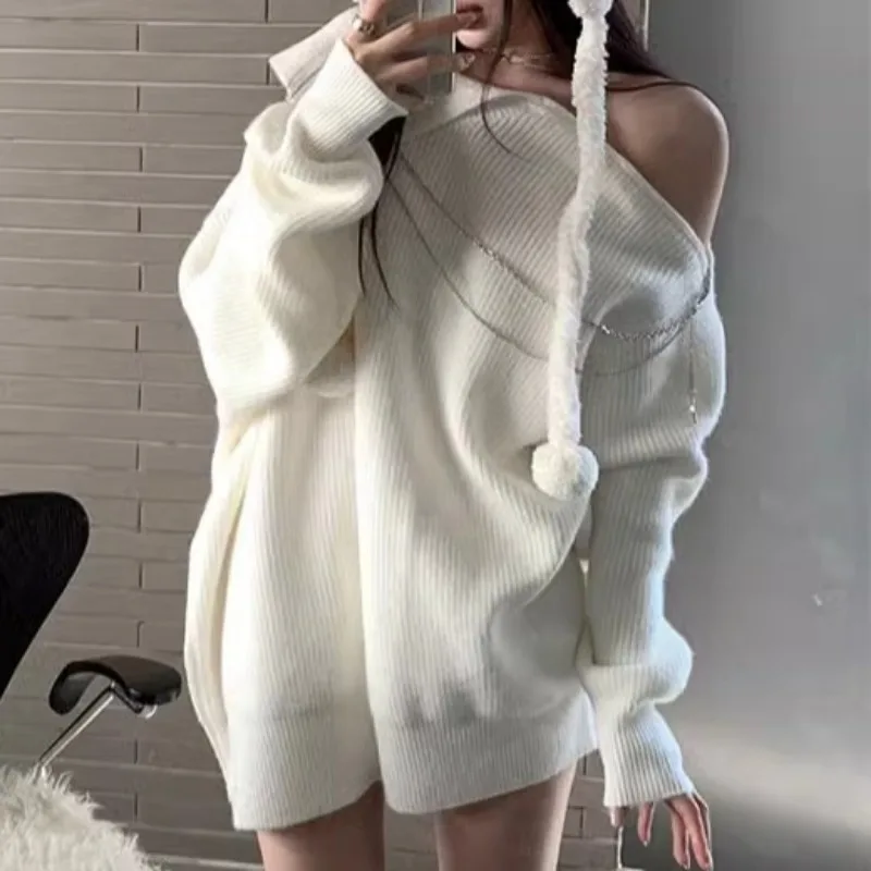 Y2k Long Pullovers Chains Vint - Retro Vintage Korean Fashion ulasan dan harga
