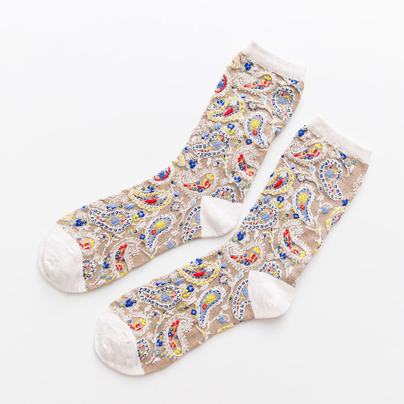 2025 Floral Print Cotton Long  - Retro Vintage Korean Fashion ulasan dan harga
