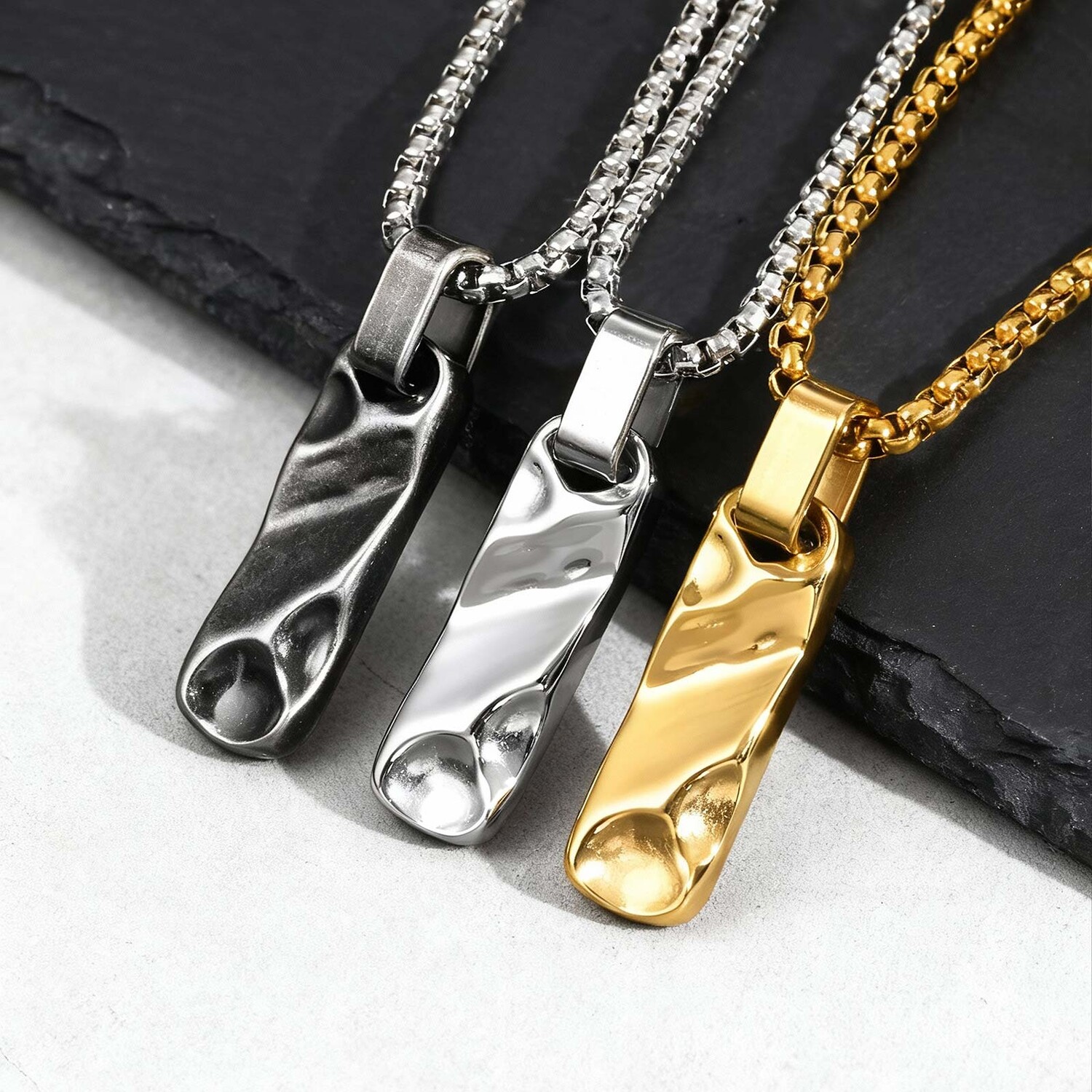 Small Dogtag Pendant Necklaces - Vintage Fashion Tags ulasan dan harga