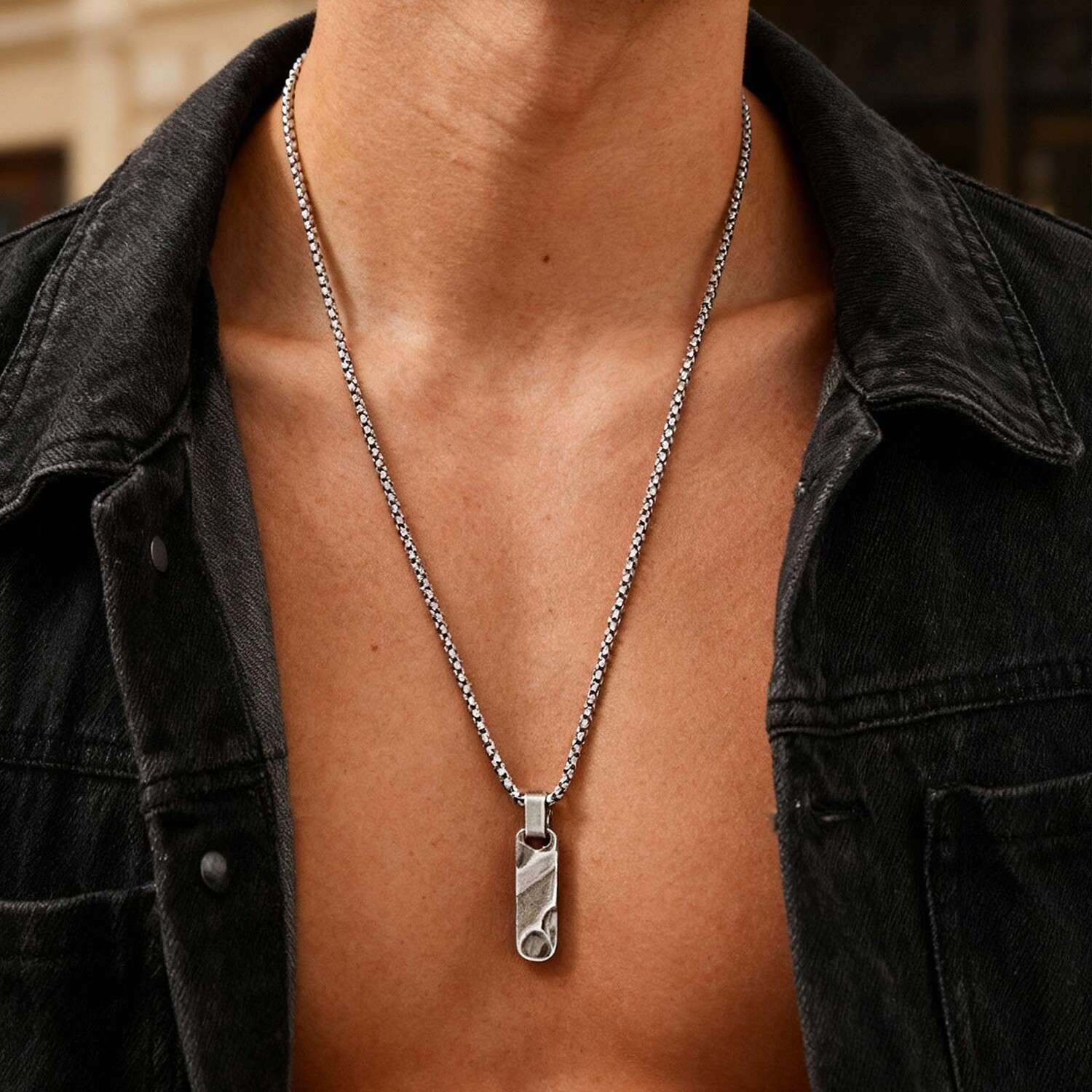 Small Dogtag Pendant Necklaces - Vintage Fashion Tags ulasan dan harga