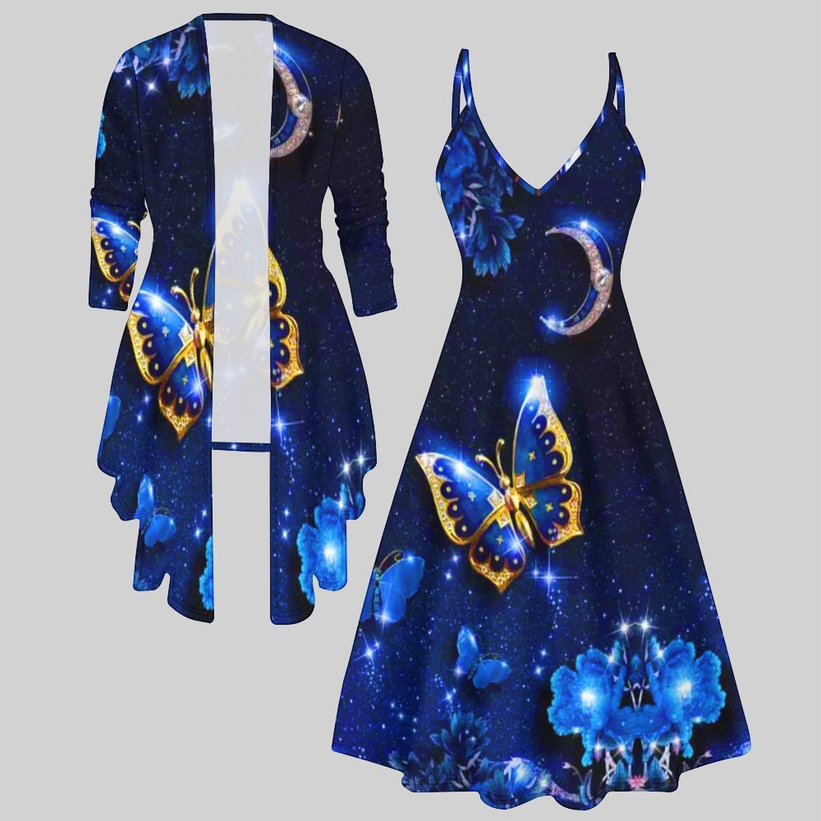 Vintage Print Two Piece Matchi - Vintage Fashion Wear ulasan dan harga