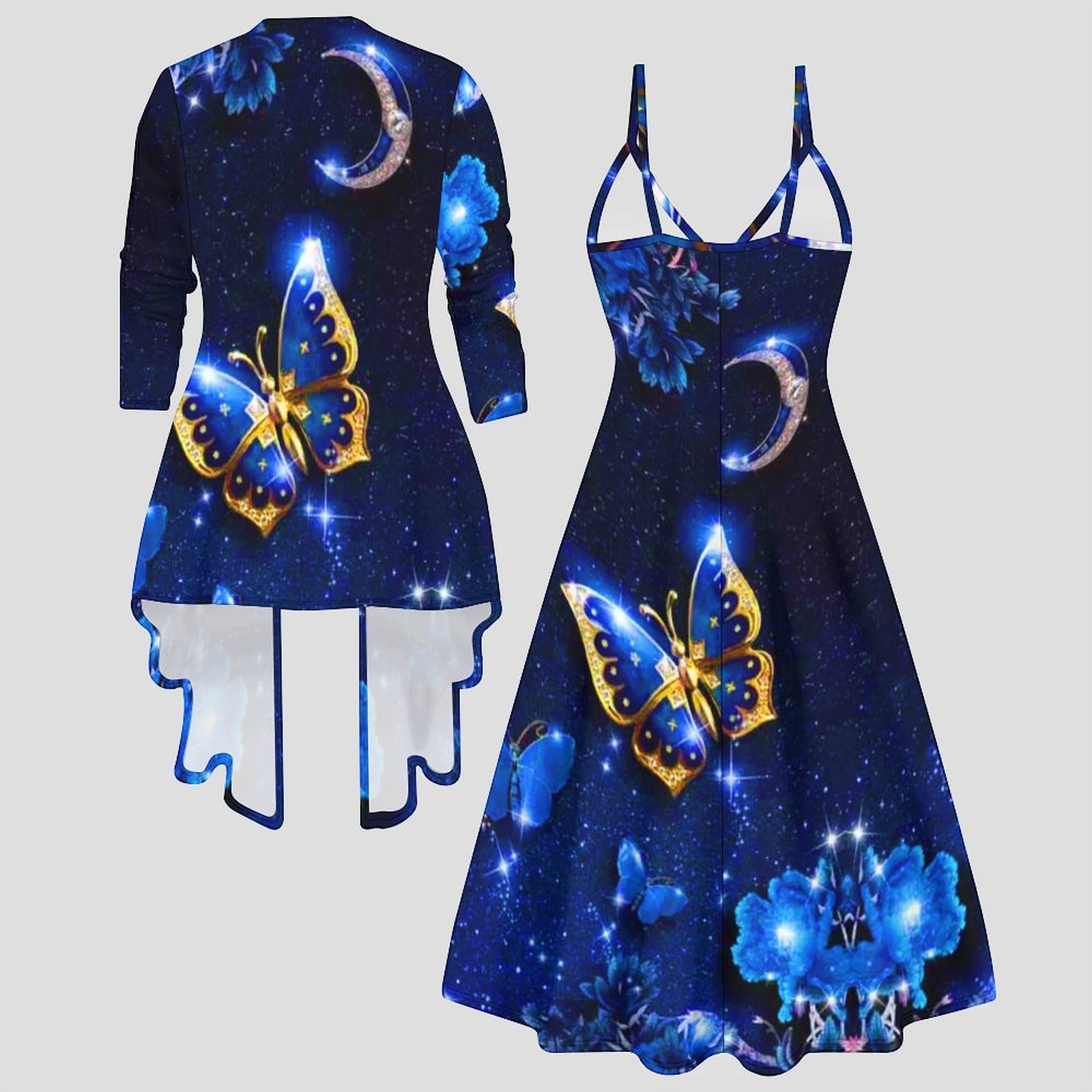 Vintage Print Two Piece Matchi - Vintage Fashion Wear ulasan dan harga
