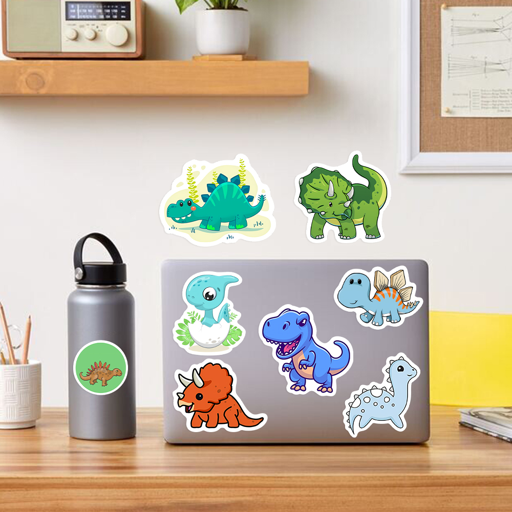 Cute Lovely dinosaur Stickers  - Vintage Fashion Magazines ulasan dan harga