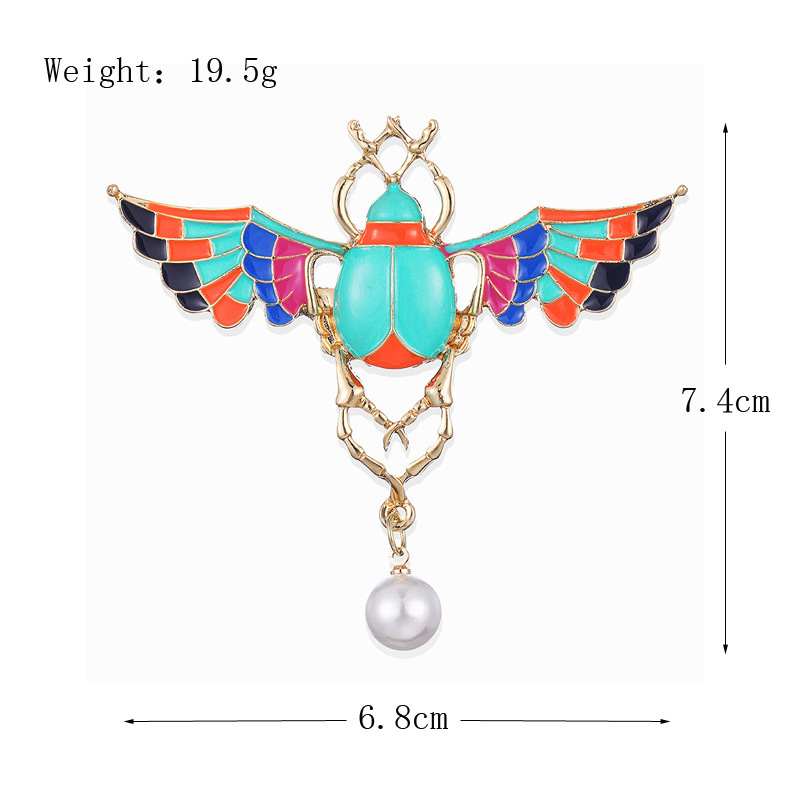 Winged Scarab Brooch Colorful  - Vintage Fashion Revival ulasan dan harga