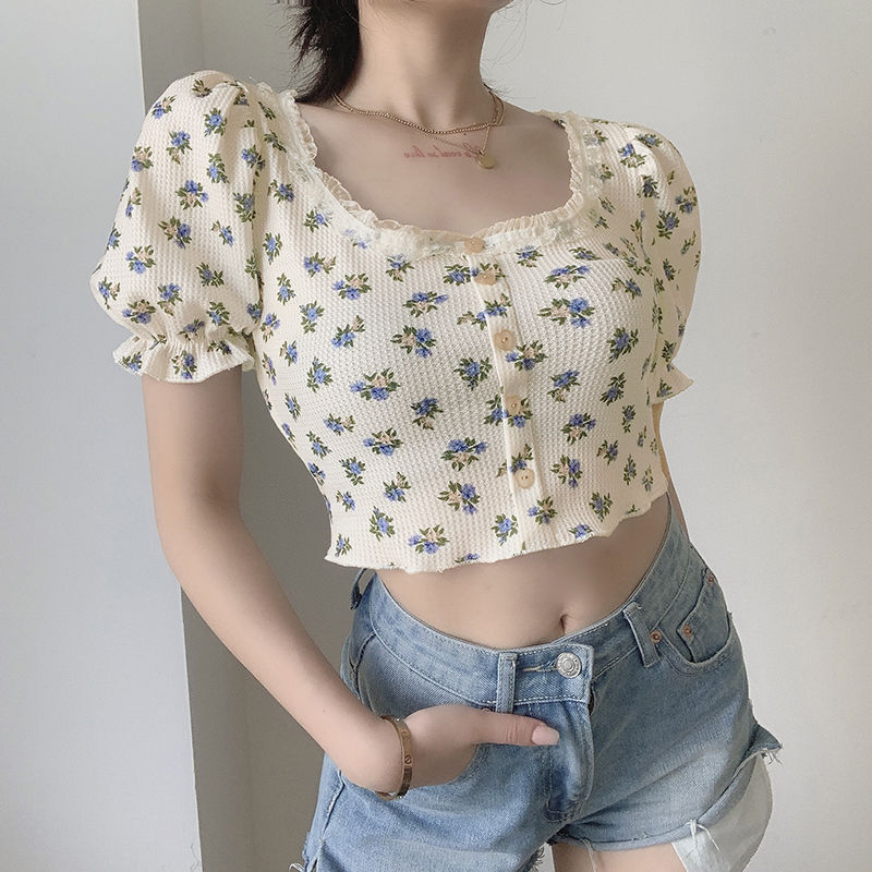 Y2K K-Fashion Japanese Floral  - Retro Vintage Korean Fashion ulasan dan harga