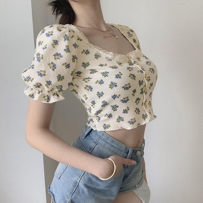 Y2K K-Fashion Japanese Floral  - Retro Vintage Korean Fashion ulasan dan harga