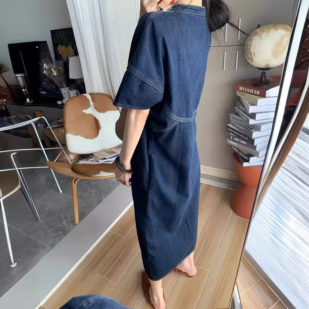 New French Vintage Loose Denim - French Vintage Fashion ulasan dan harga