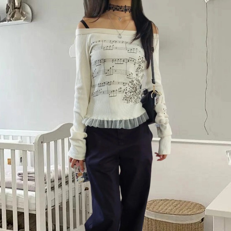 Autumn Y2K Harajuku Retro T-Sh - Retro Vintage Korean Fashion ulasan dan harga