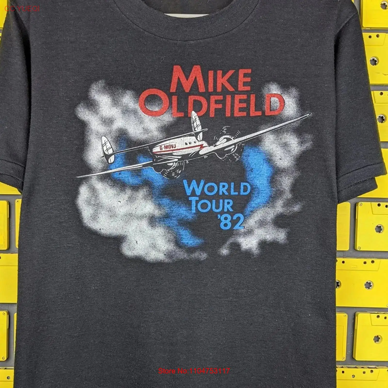 Mike Oldfield WORLD TOUR black - Vintage Fashion World ulasan dan harga