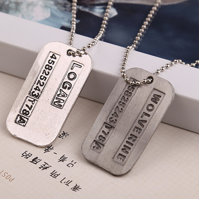 X Men Necklace Logan Hugh Jack - Vintage Fashion Tags ulasan dan harga