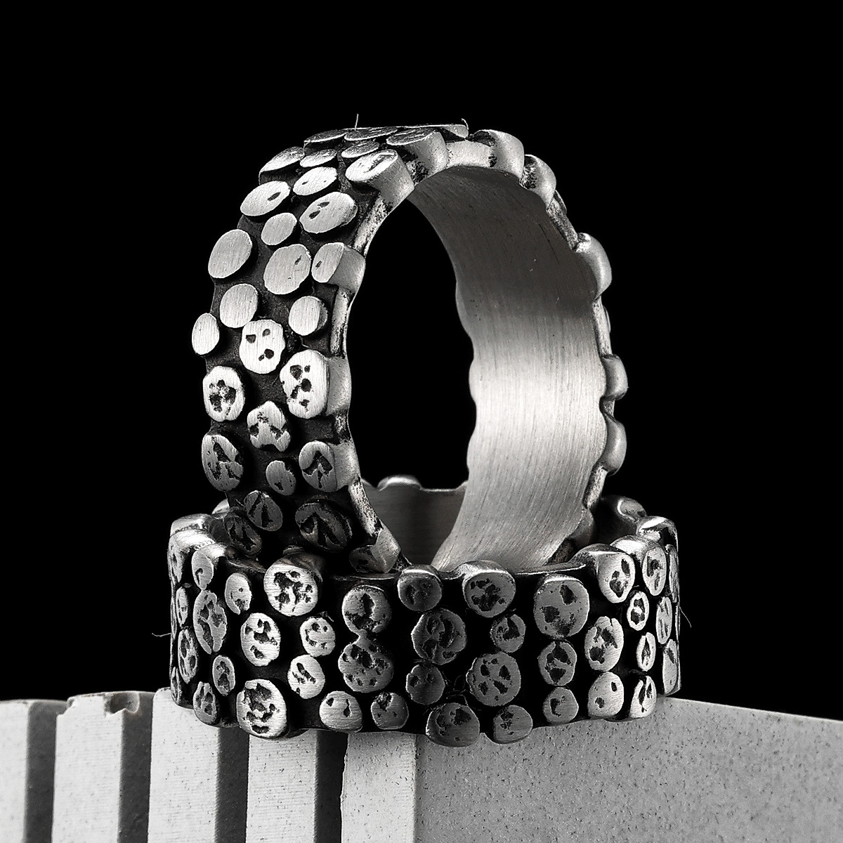 Minimalism Spot Men Rings Stai - Vintage Fashion Newtown ulasan dan harga