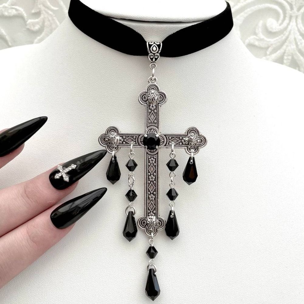 Retro Style Large Cross Pendan - Vintage Fashion Looks ulasan dan harga