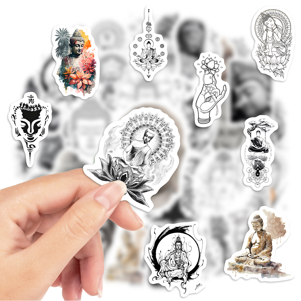 Buddha Aesthetics Stickers Yog - Vintage Fashion Magazines ulasan dan harga