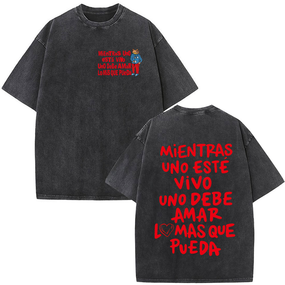 Rapper Bad Bunny Washed Vintag - Vintage Fashion World ulasan dan harga