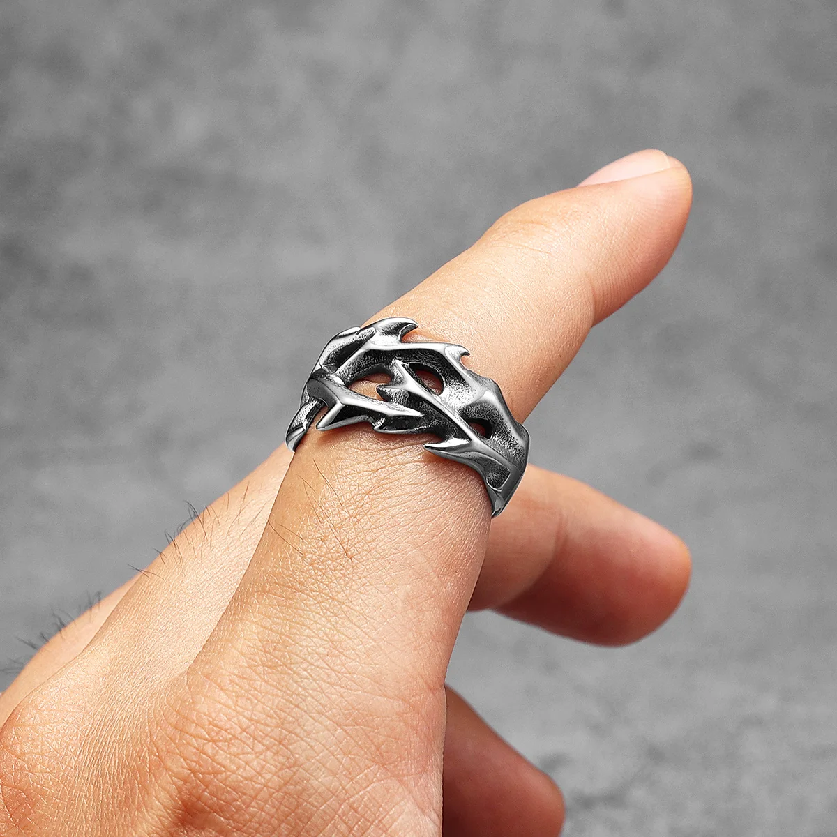 Jesus Thorns Crown Men Rings S - Vintage Fashion Newtown ulasan dan harga